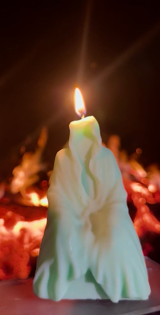 Hooded Man Candle