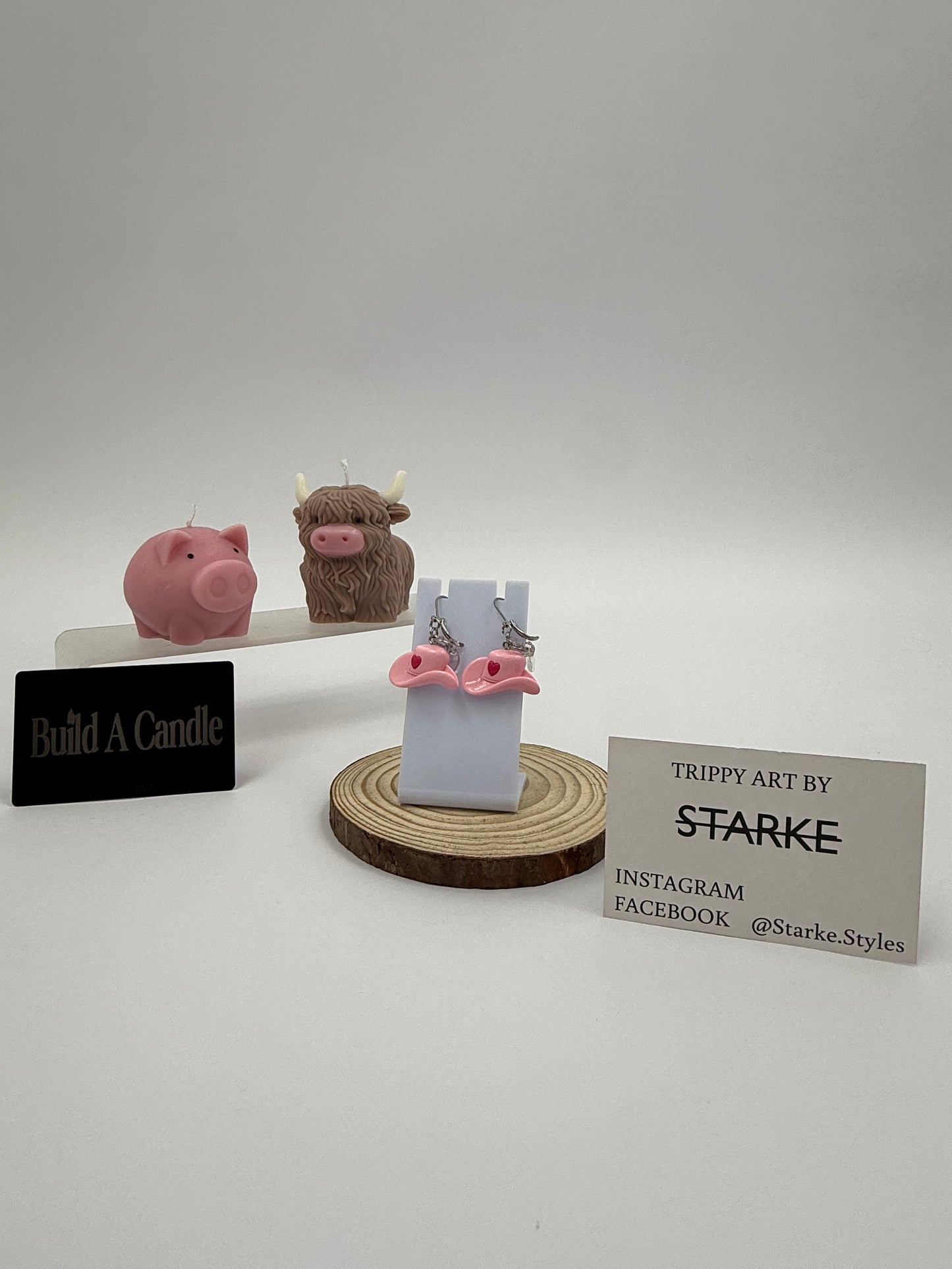 Farm Candle & Handmade Earrings Gift Box