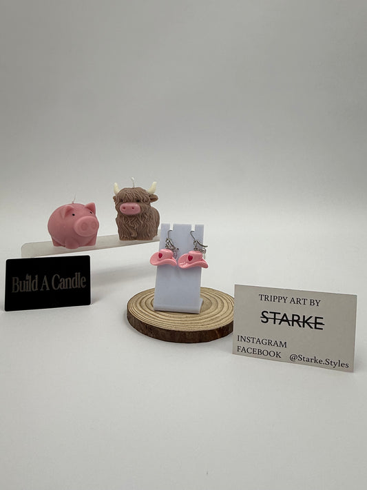 Farm Candle & Handmade Earrings Gift Box