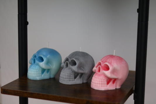 Large Skull Candle